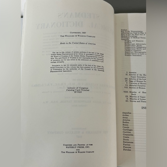 STEDMAN'S MEDICAL DICTIONARY 1957 Williams & Wilkins 19th Revised Edition Good - Picture 7 of 10